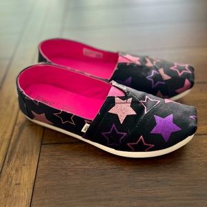 TOMs Limited Edition Black, Glitter Pink, Purple Shoes